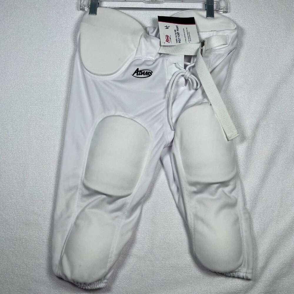 ADAMS Youth‎ LG Football Pants White Sewn In Padding LaCrosse Practice Sports